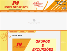 Tablet Screenshot of hotelnegreiros.com.br